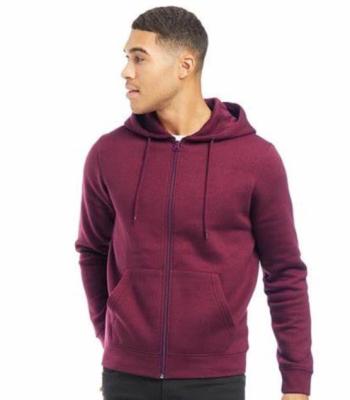 China Anti-pilling ready to ship cheap mens full zip blank hoodie for sale