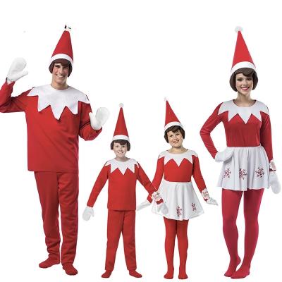 China Cosplay Christmas costume family Christmas costume children Elf costume adult Red Elf costume New Year Cosplay for sale