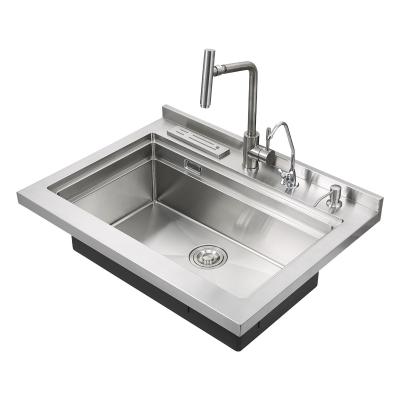 China Without Faucet Zhongshan Aifia Apartment Size Kitchen Sinks 304 Stainless Steel Kitchen Sink Handmade Single Bowl JDBJC-800-C1 for sale