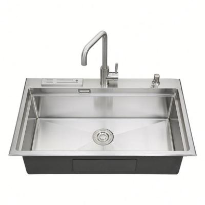 China Without Faucet JDBSG-8250-A Material Kitchen SS 304 Material Vegetable Washing Sink Single Bowl Sink Handmade for sale