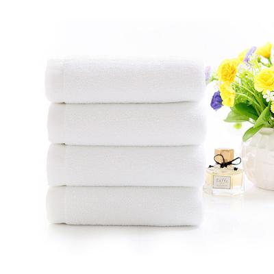 China Custom Made Super Absorbent Cotton Rectangle Towels Soft Pure White Bath QUICK DRY for Hotel or SPA for sale