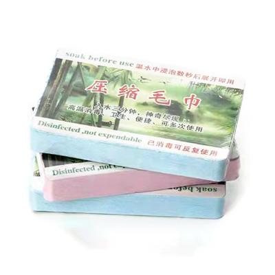 China Travel Essential Compressed Cotton Hot Selling Portable Disposable 100% Compressed Towel for sale