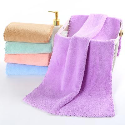 China Coral Fleece Quick Dry Soft Large Face Towel Absorbent QUICK DRY Logo Accept Towel for sale