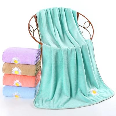 China Coral Fleece Quick Dry Soft Large Bath Towel SPA Logo Accept QUICK DRY Quick Absorbent Towel for sale