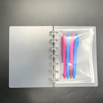 China Office Supplies Customized Plastic Discbound Binding Set Cover Divider Set Zipper Pocket Office Stationery for sale