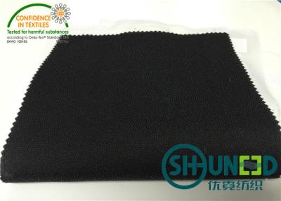 China 100D * 100D Plain Interlining Material 70gsm With Double Dot PA Coating for sale