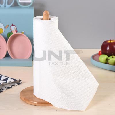 Chine petit pain absorbant de chiffon du polyester 30gsm de Spunlace de hautes eaux non-tissées respirables de tissu à vendre