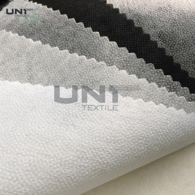 China Tejidos de poliéster / nylon interlining no tejidos con recubrimiento de punto de pasta para prendas de vestir en venta