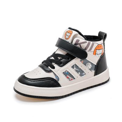 중국 White Kids Shoes Plus Fleece High Top Kids Girls Shoes Lightweight Top Shoes 판매용