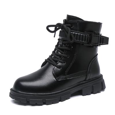 Κίνα Autumn new children's style British leather boots Anti-slippery plus cashmere winter leather boots προς πώληση