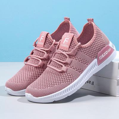 China 2021 Summer Women Anti-slippery Image Sporty Mesh Brand Zapatillas Light Weight PVC Walking Lace Up Shoes for sale