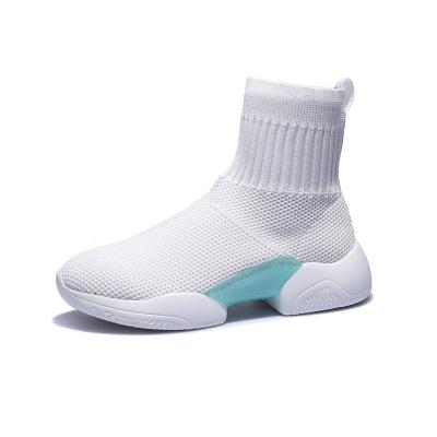 China CUSHIONING 2022 New Spring Stretch Casual Sneakers Women's Sports Shoes Knitted Boots for sale