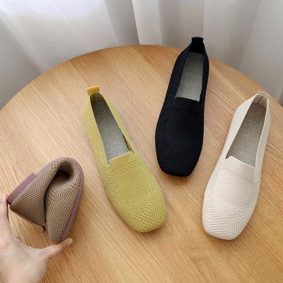 China Lady's Flat Anti-slippery Flat Shoes Women's Direct Selling Shoes Mesh Lining Breathable Material Style Zapatillas Mujer à venda