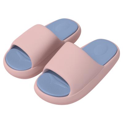 China 2022 New Couple Sandals Women's Thick Bottom Breathable Summer Slides Tide Room Summer Home Slippers Inside and Outside Non-slip for sale