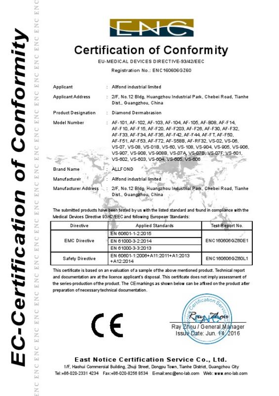 CE - Guangzhou Allfond Electronics Co., Ltd.