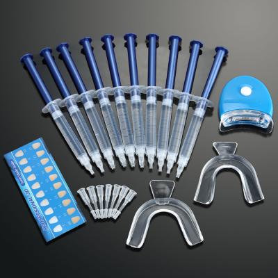 China Professional Home Teeth LED Light Dental Whitening Kit With 4 Gel Tube 2 Mouth Trays for sale