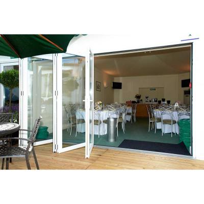 China Transparent Waterproof Exterior Glass Exterior Aluminum Folding Door for sale