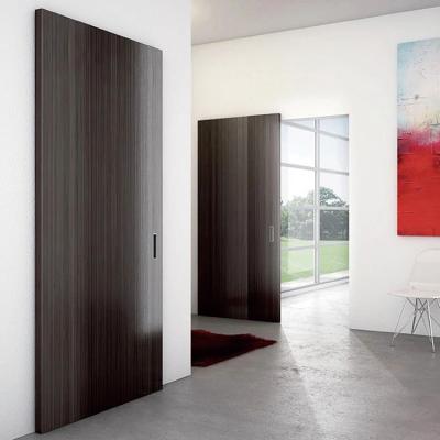 China Hidden Pocket Fire Protection Track Silent Wood Frameless Door Slide Soundproof Interior Sliding Barn Doors For Rooms for sale