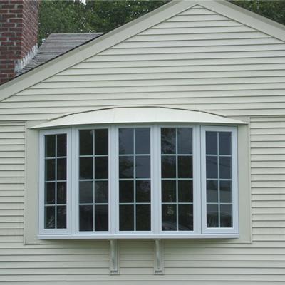 China Magnetic Sound Proof 5 Panel Aluminum Screen Bow Bay Windows With Grilles for sale