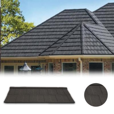 China Fireproof Shingle Colored Stone Coated Metal Roof Tile Sheet With Low Price for sale