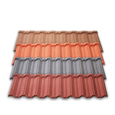 China Fireproof Stone Coated 3 Color Milan Metal Porcelain Roof Tiles Clad Metal Roof Tile Lightweight Spanish Stone for sale