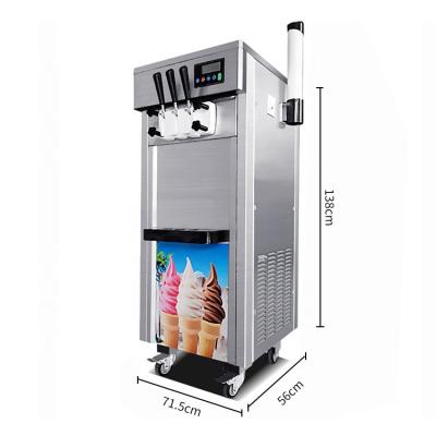 China Snack Factory Three Flavor Soft Serve Ice Cream Machine Soft Serve Ice Cream Machine Factory Price for sale