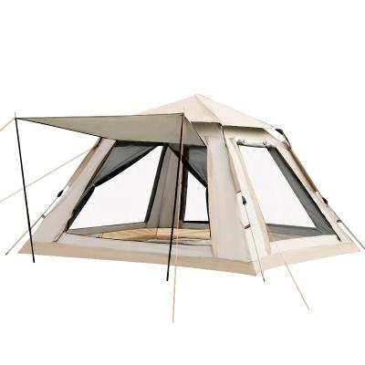 China Full automatic four-sided outdoor camping tent waterproof and windproof tent diagonal tying type for sale