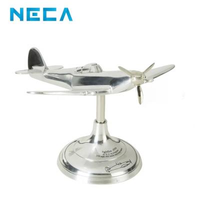 China Handwork Aluminum Metal Industry Interior Decoration Decorative Metal Artware Airplane for sale