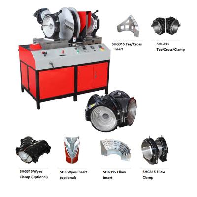 China SHG315 Hdpe Fabrication Workshop Fitting Welding Machine Multi Angle for sale