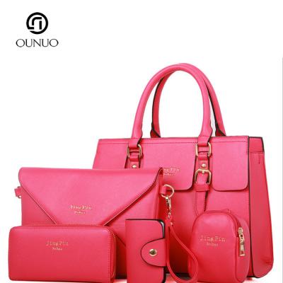 China China Wholesale Eco-friendly New Women Bags Fashionable PU Leather Bags Handbag Set for sale