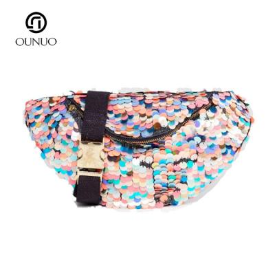 China Fashion China Factory Sales Sequin Glitter Bag Fanny Pack Waist Bag For Women for sale