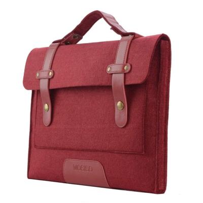 China 2021 new softly style wool felt business laptop bag warm for women for sale