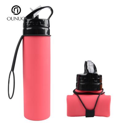 China Viable Collapsible Collapsible Silicone Drink Sports Water Bottle Camping Travel My Bicycle Plastic Bottle for sale