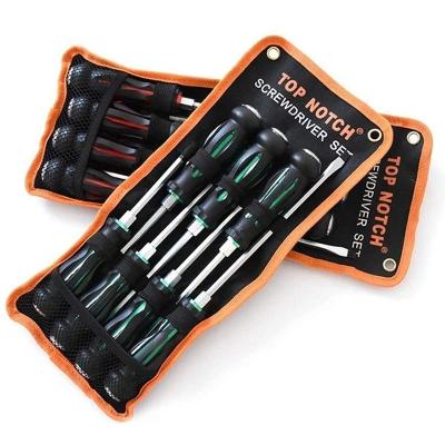 China Repair Used Heavy Duty 4/5/6/8 inch Impact Go Through Knockable CRV Phillips Slotted 7pcs Screwdriver Set Tools for sale