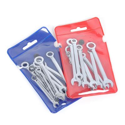 China Stainless steel Hot sale Mini Small square allen Mini Multi Sizes Chrome Vanadium Steel Combination Ratchet Spanner Wrenches Set for sale