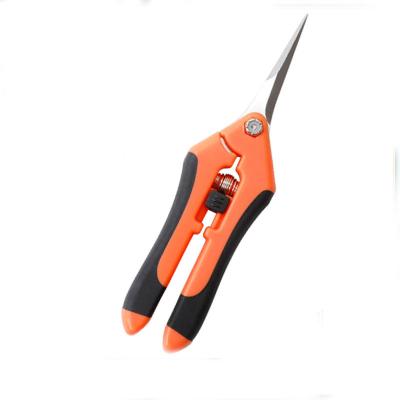 China Anti-Slip Grip Professional 90mm Stainless Garden Shears Ratchet Hand Pruning Shears Scissors Bypass China Factory Fustom for sale