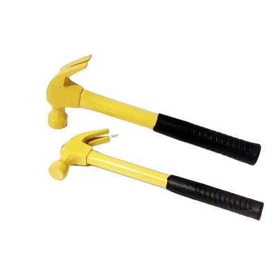 China Nail Hammer Safety Carbon Steel Pipe Handle Steel HAMMER Claw hammer with Non-Slip Plastic Coated Handle for nails for sale