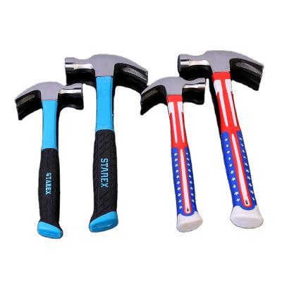 China Nail Hammer 8OZ/16OZ/20OZ TPR handle  55# Carbon Steel multi tool claw hammer Non-slip Handle american claw hammer for sale