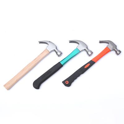 China Nail Hammer Wholesale Best Quality 0.50kg/16oz Brass Magnetic Claw Hammer with Fiberglass Handle for sale