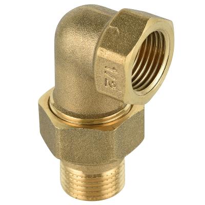 China Hot Selling Brass Thread Fittings Male Elbow Union With O Ring Angle Fitting For Pex Sanitary Equal for sale