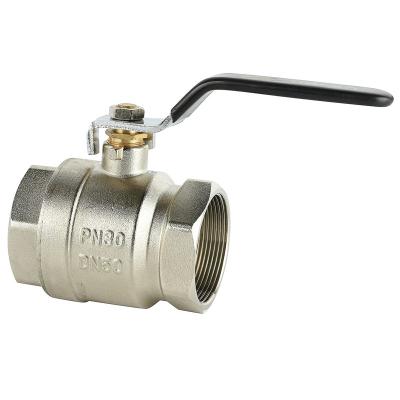 China Water Or Gas PN25 PN30 Brass Ball Valve For Water Use Brass Ball Steel Handle for sale