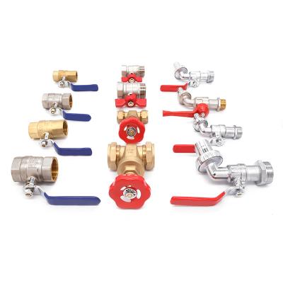 China General Wholesale Brass Ball Valve PN25-30 Forged Water and Gas Use With or Without Nickel Plated Gate Valves Type Bibcoks for sale