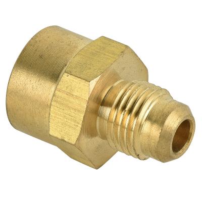 China Brass Female Gas Fittings Adapter Flare To FPT With NPT Thread Connector Copper Pipe Fitting Equal for sale