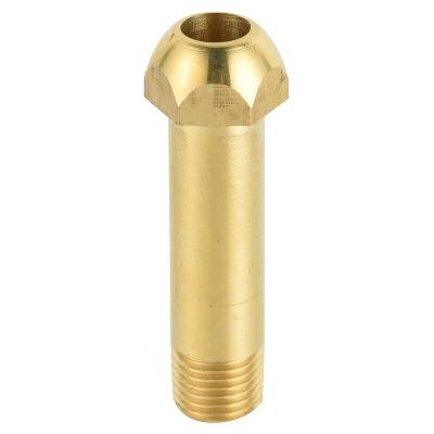 China Gas fittings male pole NPT connector thread brass fittingcopper pipe 6cm equal for sale