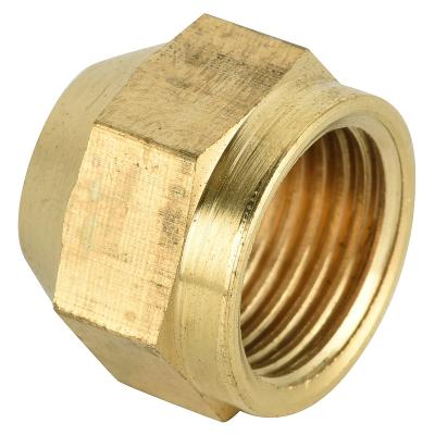 China Copper Pipe Nut Short Female Gas Fittings NPT Thread Fit Copper Pipe Equal for sale