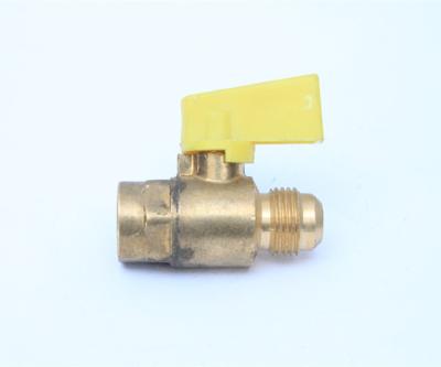 China Brass Gas Valve Flare End NPT Thread Valve Gas Hose Equal Flare for sale