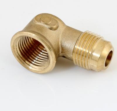 China Brass Gas Fittings Pipe Elbow 45 Degree Flare To NPT Thread Fitting With Flare Connector Equal for sale