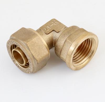 China Pex Pipe Fittings O Ring Brass Connector Copper Elbow Female Compression Equal for sale