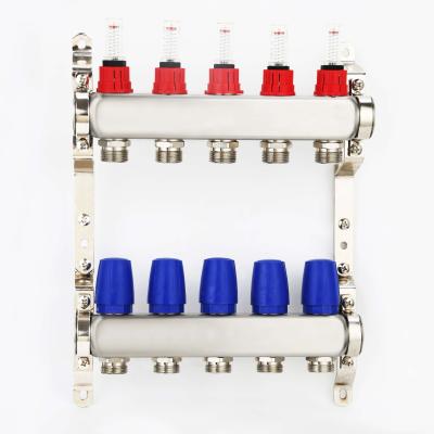 China ZHONGLIANG ZL-1175 5way Modern Stainless Steel Floor Heating Water Manifold for sale