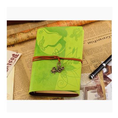 China MINI Spring Green with nice design PU leather diary and metal traveler notebook cover printing custom daily planner for girl for sale